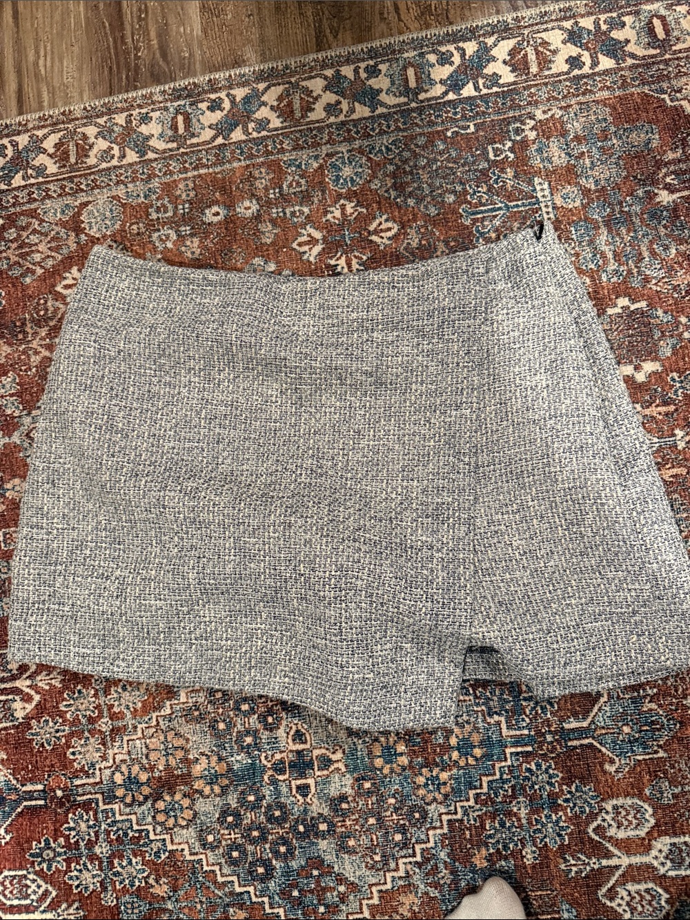 LOFT Gray Tweed Skort Shorts